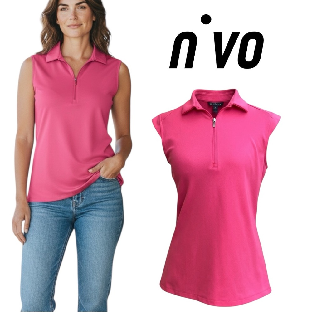 Nivo Top Women Pink Size S Sleeveless Athletic Zip